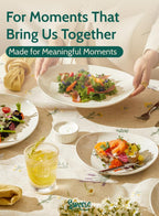 Sweese Porcelain Dinner Plates 11 Inch Set of 6 - Scratch Resistant, Microwave Oven Safe Plates in Grey