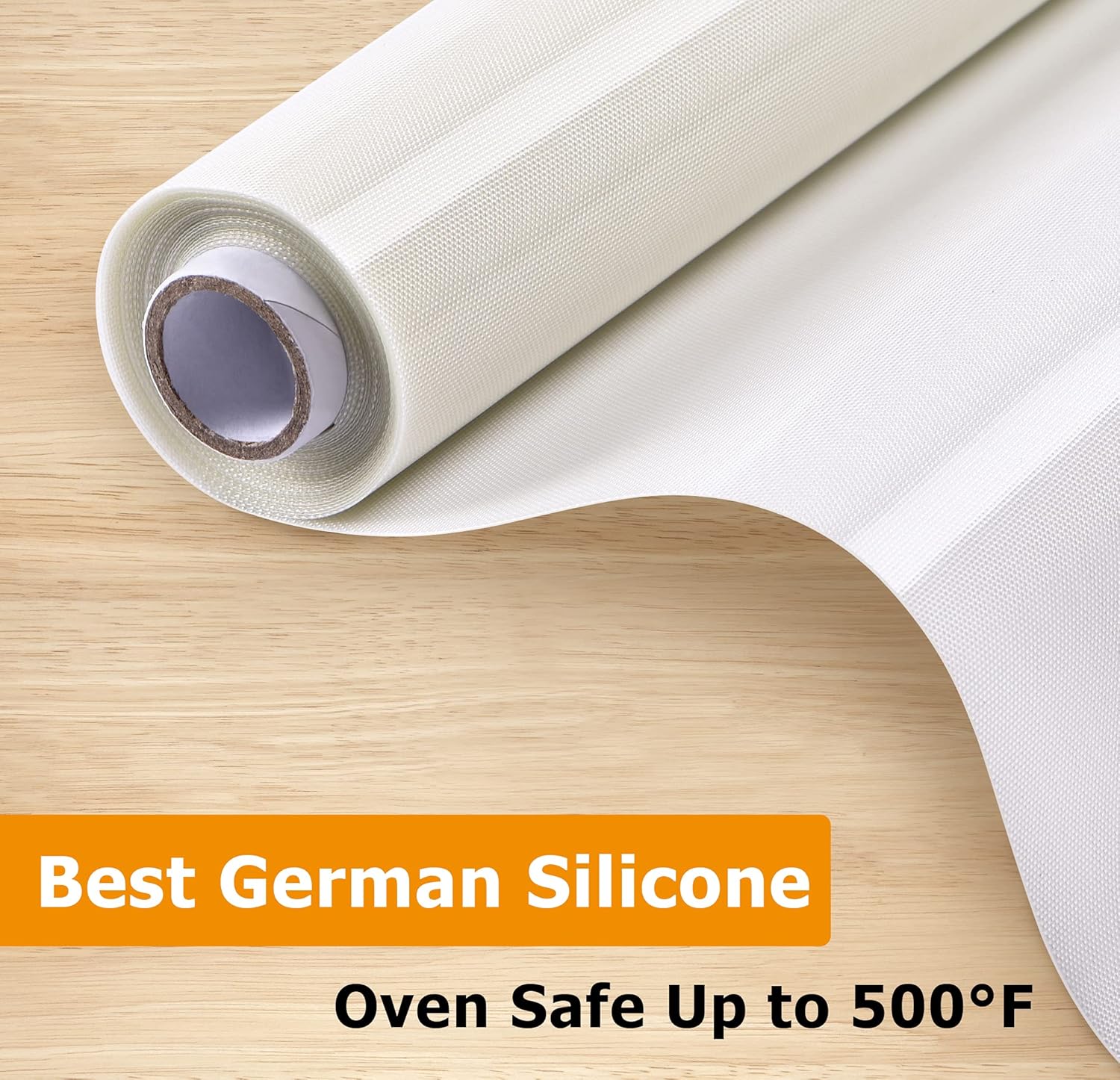 Silicone Baking Mat Roll - Best German Silicone - Non-slip Silicone Pastry Mat, Non-Stick Reusable Air Fryer Linner, Counter Mat, Oven Liner, Freeze Dryer Mat - 12IN x 10.7FT
