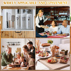 Suzile Acrylic Cutlery Storage Organizer Bin Silverware Caddy Countertop Knife Spoon and Fork Holder Kitchen 3 Section Tableware Storage Box for Cabinet Indoor Home Flatware Dining Room(Pink,M)