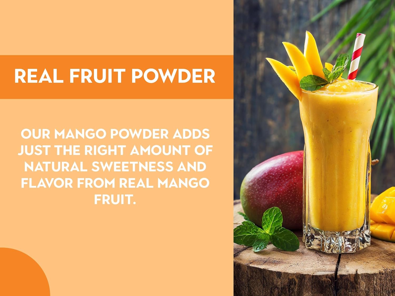 Ancient Roots Mango Fruit Powder - All-Natural Fruit Powder, Filled with Antioxidants, No Sugar Added, Indian Mango, Tropical Smoothie Mix - 3.5 ounces (25 Servings)
