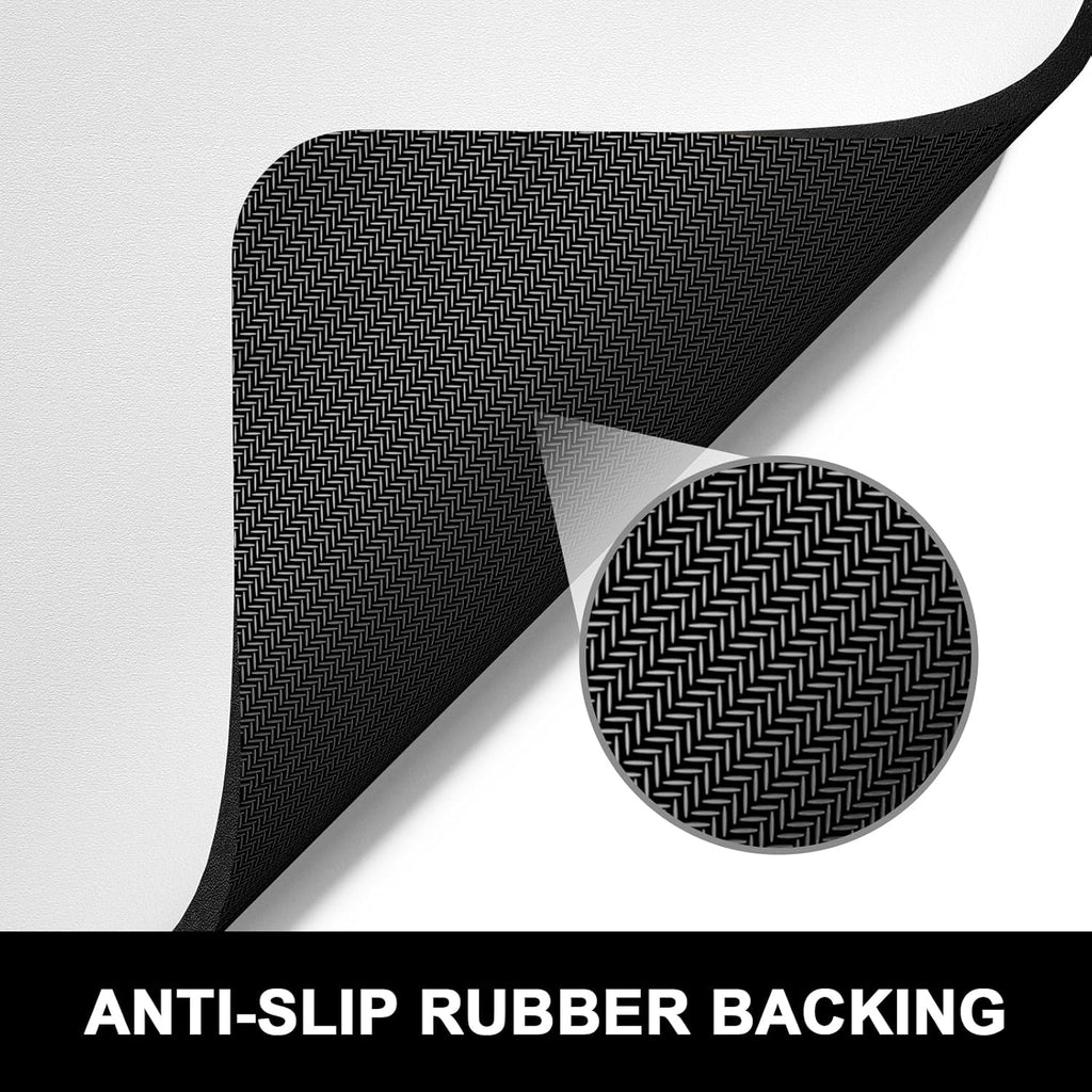 Rnivvi Dish Drying Mat for Kitchen Counter, 16 x 18" Cute Absorbent Heat Resistant Drying Pad with Non-slip Rubber, Coffee Bar Mats for Coffee Machine Dish Rack Kitchen Decor Accessories, Gray