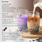 Boba Moo Premium Boba Tea Kit Combo (Classic & Taro) - Only 10,000 Kits Yearly, Small Batch Bubble Tea Kit With Exceptional Taste & Chewiness, Vegan, Lactose-Free, 6 Servings