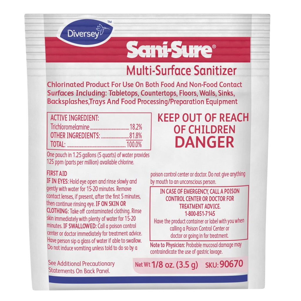 Diversey Sani-Sure Multi-Surface Sanitizer (.125-Ounce, Case of 100)
