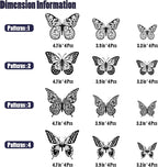 SAOROPEB 3D Butterfly Wall Decor 48 Pcs 4 Styles 3 Sizes, Gold Butterfly Decorations for Butterfly Birthday Decorations Butterfly Party Decorations Cake Decorations, Removable Stickers (Black)