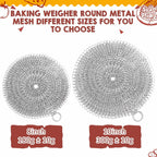 Patelai 2 Pcs Stainless Steel Pie Weights for Baking Universal Fit Pie Weight for 7-10 Inch Pies Round Metal Pies Weights Chain Dishwasher Safe Durable Blind Baking Dough Cooking Pastry (10 Inch)