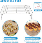 P&P CHEF 16 Inch Stainless Steel Baking Sheet with Rack Set (2 Pans+ 2 Racks), Cookie Sheets Baking Trays and Cooling Wire Racks, Oven & Dishwasher Safe, Pans with Stackable Racks