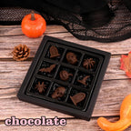Actvty Halloween Chocolate Silicone Mold, 4 Packs Candy Gummy Molds of 18 Cavity with Skull Pumpkin Ghost Witch Hat Bat Spider Tombstone Shapes for Baking Chocolate Gummy Jelly Dessert