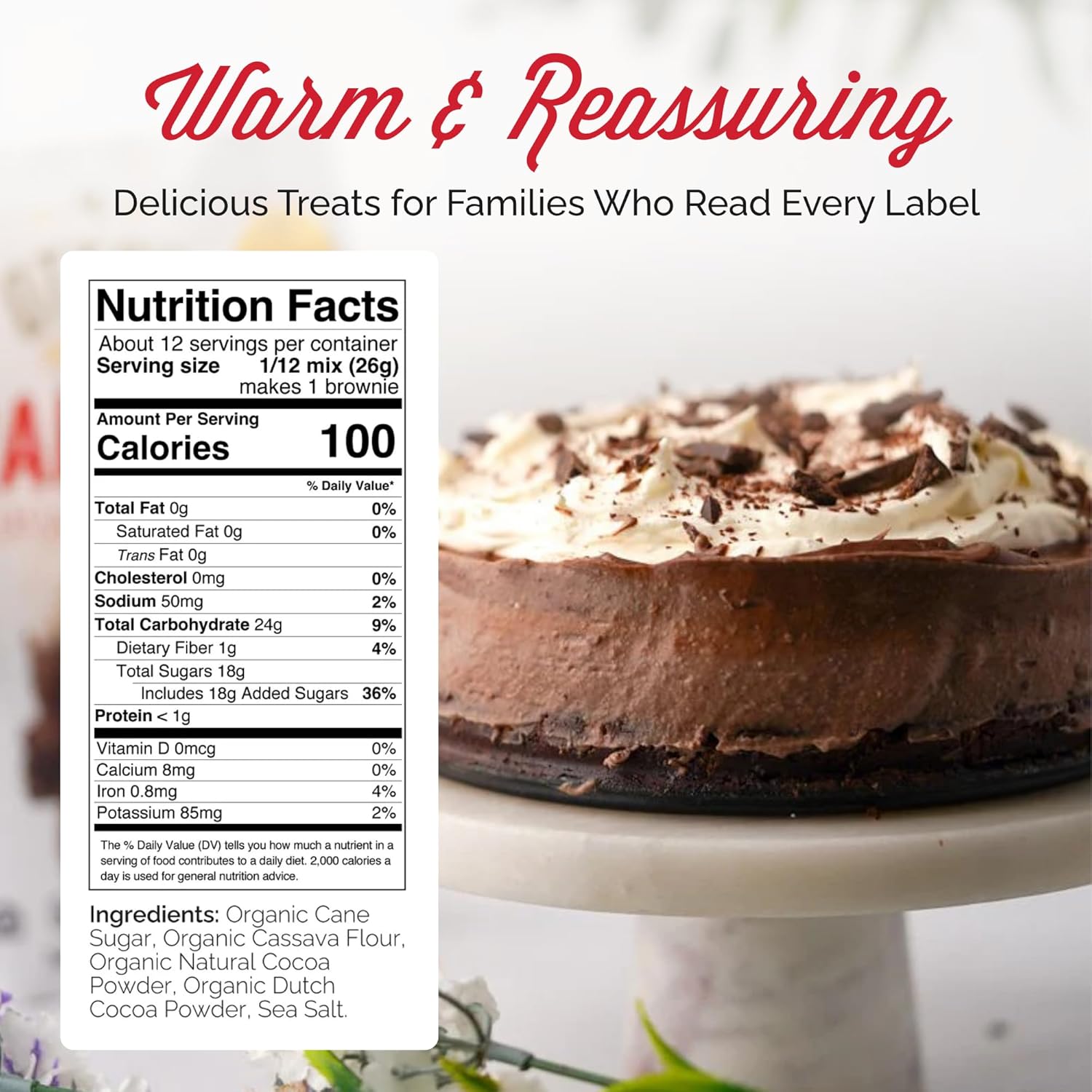 Otto's Naturals Grain-Free Paleo Double Chocolate Brownie Mix, 11.1 Oz., Top 9 Allergen-Free, Versatile for Baked Treats, Made with Organic Cassava Flour, Gluten Free, Non-GMO, Vegan, Plant-Based