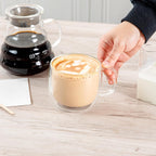 Restaurantware-Forma Professional 16.9 Ounce Double Wall Coffee Mugs, 2 Insulated Coffee Mugs With Handle - Dishwashable, Reusable, Clear Glass Beverage Cups, Freezable, For Hot Or Cold Beverages