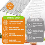 Spring Chef 11.8 x 17 Inch Stainless Steel Cooling Racks for Cooling & Baking - Oven Safe - Wire Roasting Racks for Oven Use - Fits Half Sheet Cookie Pan - Dishwasher Safe - Set of 2