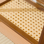 KISKIS Cup Mug Holder Wooden & bamboo look, Non-Slip Coffee Cup Rack Organizer, Bathroom Stand Storage Shelf with 2 Tier, Kitchen Countertop Spice Rack