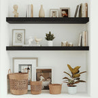 Black Floating Shelves for Wall 10 inch Deep, 36” x 10.3” x 1.8”, Large Wall Shelves for Bedroom, Bathroom, Living Room, Kitchen, Office, Modern Shelf Home Decor with Invisible Bracket