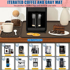 Silicone Coffee Mat - Removable Bar Mat with Concave and Convex Design, Leak-Proof and Non-Slip, Suitable for Use Under the Coffee Machine to Keep the Countertop Clean (brown24"x16")