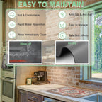 Dish Drying Mat Persian Style Textile Rug Texture Dish Drying Pad,12"X19"Bsorbent Coffee Mat for Sink Dishes or Under Rack Kitchen Counter Accessories Absorbent Hide Stain Drying Mat