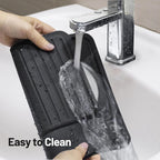 Coffee Mat for Breville 878/881, Espresso Tamper Mat, Food Grade Silicone Non-Slip, 11.42in x 9.53in, Waterproof Heat Resistant, Espresso Tamping Station for Espresso Machine Accessories (Black)