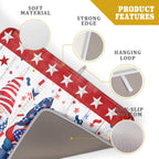 Giwawa 4th of July Gnomes Dish Drying Mat 18x24 inch Patriotic Elf Usa Stars Dish Drainer Mats Independece Day Large Microfiber Dish Drying Pad for Kitchen Countertop Holiday Decor