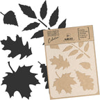 NAKLEO Painting Stencil for Crafts A3 11.8” x 16.5”, Autumn Leaves Nature Pattern, Reusable Plastic DIY & Scrapbooking Drawing Template, Decoupage Art Home Decor, Wall Wood Fabric Furniture