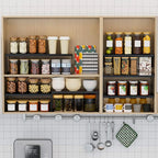 Stackable Expandable Metal Shelf Organizer - Adjustable Wire Storage Rack with Holes for Kitchen, Bathroom, Cabinet, Office - Space Saving, Durable & Sturdy Design（3PACKS/Medium/Black