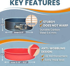 Springform Pan 9 Inch NONSTICK - 9 Springform Cheesecake Pan with LEAKPROOF SILICONE PANprotector - Spring Form Pans 9 Inch - Cheese Cake Pans for Baking in WATER BATH NO FOIL WRAP