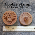 Wood Cookie Stamp, 2.5 Inch (Heart Love CS-054)