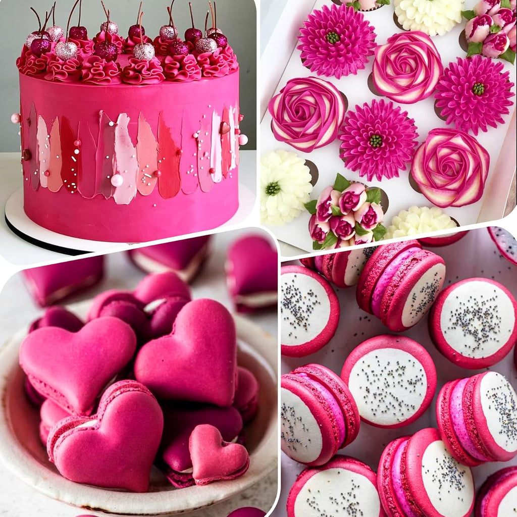 Food Coloring Gel - Vibrant Color Gel Food Coloring for Cake Decorating, Baking, Easter Egg, Icing - Tasteless Food Color Dye for Fondant, Cooking, Slime, Airbrush (Pink, 5.3oz)