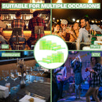 Goabroa Acrylic Display Risers, 2 Sets 10 Pcs Perfume Stand Organizer, Rectangular Acrylic Display Shelves for Figures, Cupcake, perfume, Wine Glass and Handbag, Transparent Green