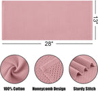 Kitinjoy 100% Cotton Waffle Weave Kitchen Towels (13 X 28 Inches, Dried Roses), 4-Pack Super Soft and Absorbent Dish Towel for Drying Dishes, Kitchen Hand Towels