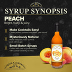 Liquid Alchemist Peach Syrup for Drinks - Real Ingredients Make the Perfect Summer Cocktail or Margarita Mix - Our Peach Flavoring Syrup is Non-GMO & Vegan (25 oz)