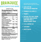 BrainJuice Decaf Brain Support Shot, Gluten Free Supplement Shots for Energy & Focus, Healthy Drinks with Alpha GPC, Vitamin B & Decaffeinated Green Tea Leaf, Classic, 2.5 fl oz, 12 Pack