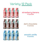 OWYN Only What You Need Protein Shake, 20g Vegan Protein, Ready to Drink, Dairy Free, Great Taste, 4g Sugar, 5g Net Carbs, Strawberry Banana Variety Pack, 12 Fl Oz (12 Pack)