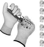 Schwer 6 Pairs ANSI A6 Cut Resistant Gloves CR7120 Cut Proof Work Gloves, Touchscreen, for Men and Women Used for Woodworking, Glass Cutting, Construction, Cargo Handling, Car Repair, S