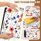 Watercolor Flowers Coffee Mat Daisy Dish Drying Mat for Kitchen Counter Absorbent Hide Stain Rubber Backed Coffee Bar Accessories Fit Under Espresso Machine Dish Drainer 11.8 x 19.7 Inch