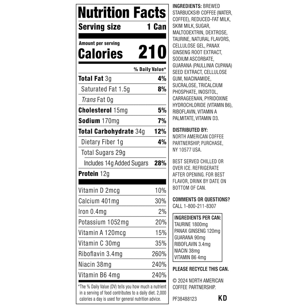 Starbucks Doubleshot Energy Drink Coffee Beverage, White Chocolate, Iced Coffee, 15 fl oz Cans (Packaging May Vary) (Pack of 12)