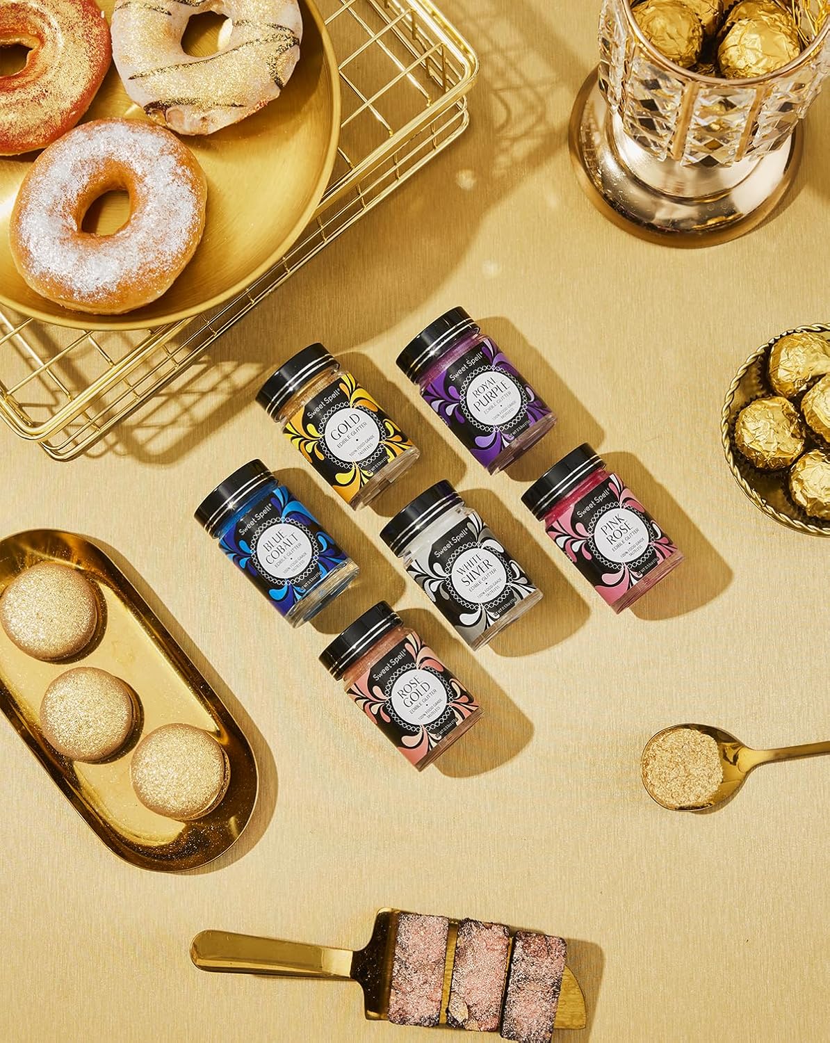 Sweet Spell Edible Glitter (15g) - Shimmer Sparkles for Drinks, Cakes, Cocktails - 100% Edible & Food Grade Glitter, Vegan, Gluten-Free (Iridescent Pearl White)