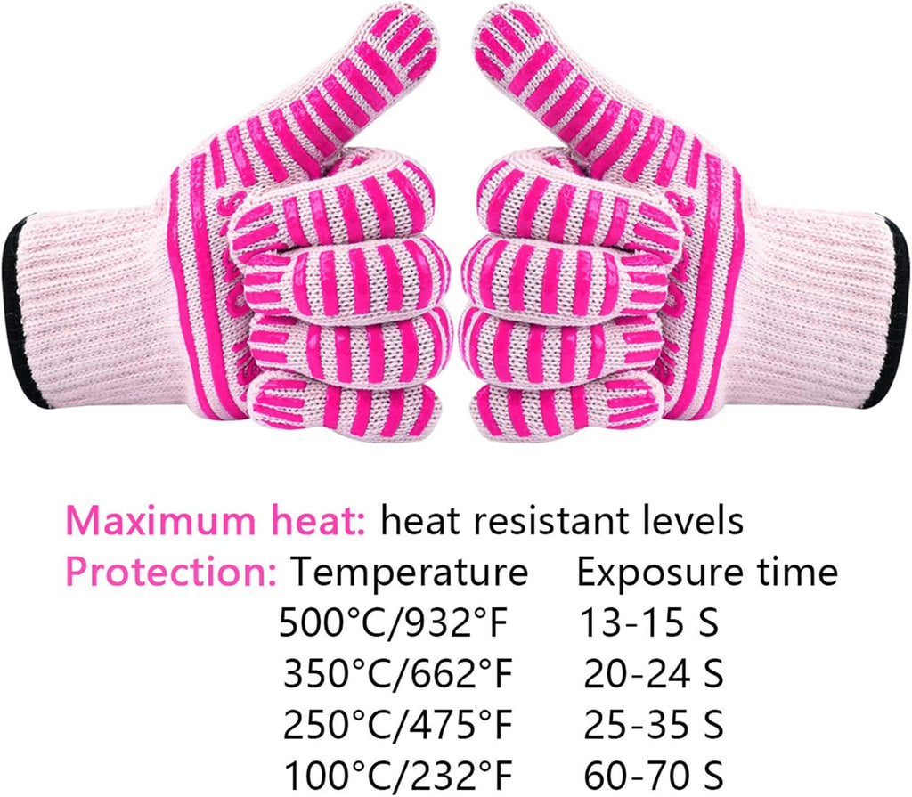 CZSYZCZS Extreme Heat Resistant Oven Gloves - 932F - Cooking Gloves for BBQ, Grilling, Baking,Cutting, Smoker Fireplace