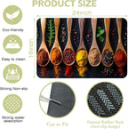 Dish Drying Mat Colorful Spices Herbs Kitchen Mat 16"x24" Bsorbent Coffee Maker Mat for Dishes,Utensils Coffee Maker Pots and Pans Easy Clean Dish Slip Resistant Pad