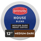 Community Coffee House Blend 12 Count Coffee Pods, Medium-Dark Roast, Compatible with Keurig 2.0 K-Cup Brewers, Box of 12 Pods (Pack of 2)