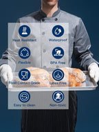 LANON Protection Wahoo Liquid Silicone Smoker Oven Gloves, Food-Contact Grade, Heat Resistant Gloves for Cooking, Grilling, Baking, White, XL/10