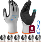 PROMEDIX P Nitrile Coated Work Gloves,MicroFoam Safety Work Gloves Men,Seamless Knit Nylon&spandex Gloves with Grip