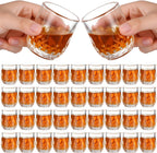 Meanplan 2.7oz Mini Shot Glasses Set Tasting Glasses Heavy Base Clear Shot Cup Cute Cordial Mini Wine Cups for Serving Whiskey, Wine, Juice (36 Pieces)