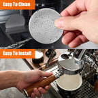 IKAPE 51mm Espresso Puck Screen, 0.8mm Thickness, Reusable Metal Thin & light Coffee Filters, Food-grade 316 Stainless Steel Coffee Puck Screen for Espresso Baristas