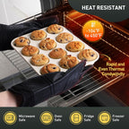 2 Pack 12 Cups Silicone Muffin Pan with Metal Reinforced Frame Regular Size Silicone Molds Cupcake Cake Baking Pans Cookie Baking Chocoflan Cupcake Mold Not Stainless Steel Ceramic Aluminum