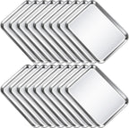 18 Pcs Baking Sheet Pan Set 9 x 6.7 x 1 Inches Cookie Sheet Small Toaster Oven Stainless Steel Tray Barbecue Grill Rectangle Trays, Non-stick, Easy Clean