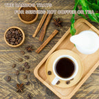 uxcell Bamboo Serving Tray, 12 x 8 Inch Rectangle Wooden Trays Portable Serving Platters for Food Fruit, Snacks, Bread, Vanity, Weddings, Picnics, Brown (Inner Slant)