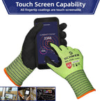 Schwer ProGuard Highest Level Cut Resistant Work Gloves PR3326 for Extreme Protection，ANSI A9 Cut Gloves with Reinforced Thumb, Non Slip, Non PFAS, Durable, Touch-screen, Yellow 2 Pairs（M）
