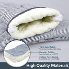 1 Pair Yarn Dyed Oven Mitts 100% Cotton Heat Resistant 470 Degree Gloves Men Women Cooking Baking Barbecue BBQ Microwave Crafting Machine Washable Pot Holders Mittens (Grey)