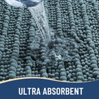 Arotive Luxury Chenille Bathroom Rug Mat, Extra Soft Thick Absorbent Shaggy Bath Rugs, Non-Slip Machine Wash Dry, Plush Bath Mats for Bathroom, Shower and Tub, 36x24, Smoky Gray