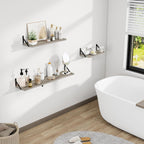 Dreamland Grey Floating Shelf 36 inch, 36W x 8D Wall Mounted Shelves Set of 2, Wide Display Ledge Shelf with Sturdy Metal Brackets for Living Room, Bathroom, Bedroom and Kitchen