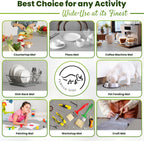 Premium Silicone Mat 25" x 17" Cooking Mat Thick Heat Resistant, Kitchen Counter Mat - Coffee Machine, Glass Top Stove Cover Countertop Protector for Air Fryer, Baking mat (Semi-Translucent)