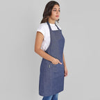 Chef Apron, Recycled Cotton Kitchen Apron with an Adjustable Neck with Long Ties, for cooking, baking